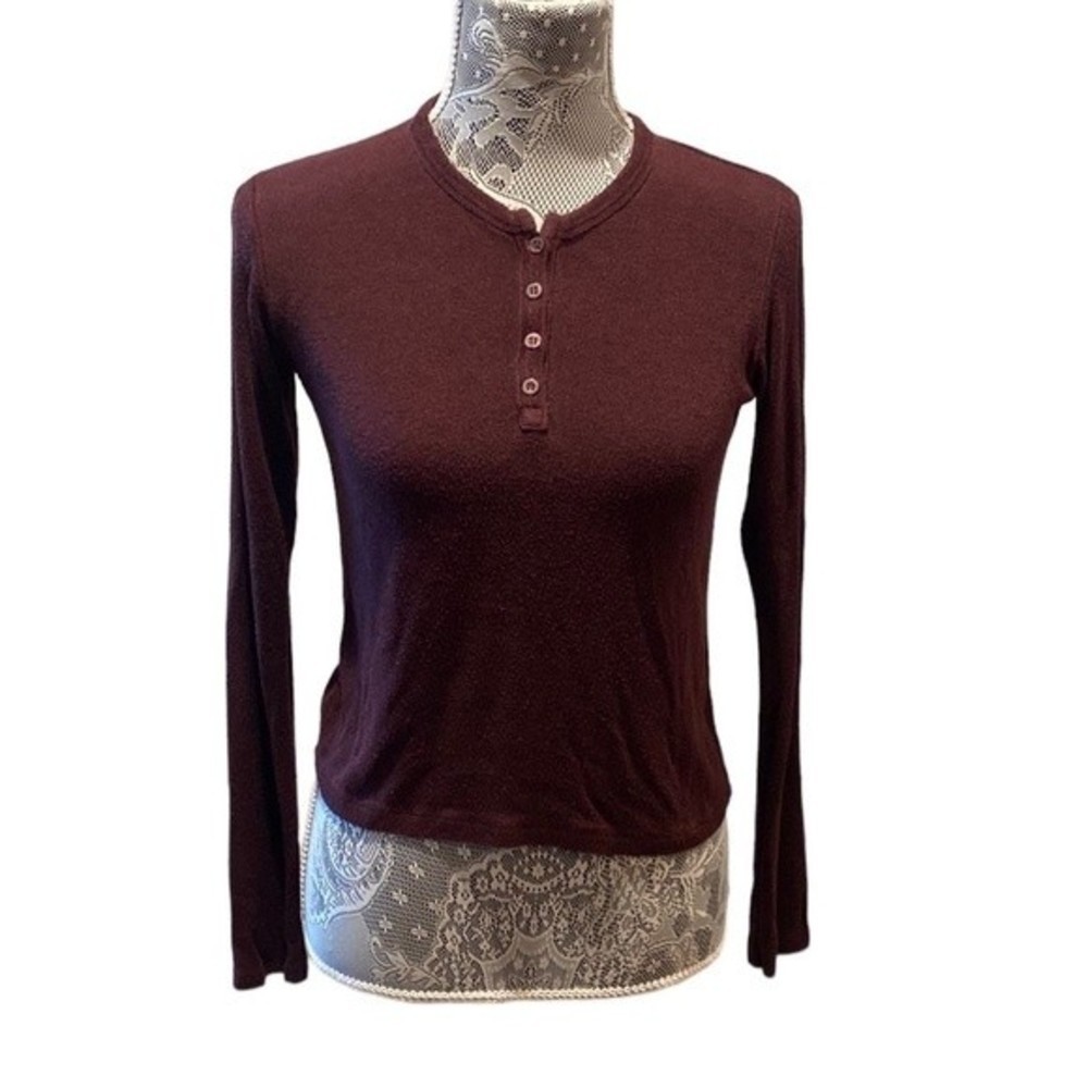 Brandy Melville burgundy colored long sleeved sweater